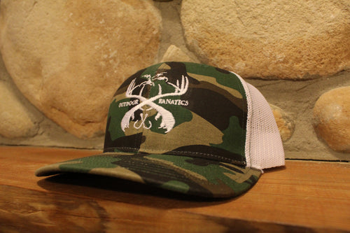 Green Camo/White Snap Back