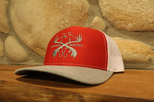 Red/White/Heather Grey Snap Back