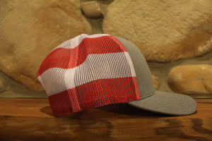 Heather Grey/American Flag Snap Back