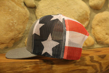 Load image into Gallery viewer, Heather Grey/American Flag Snap Back