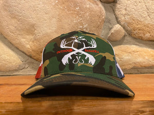 Green Camo/American Flag Snap Back